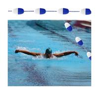 High Buoyancy Swimming Pool Safety Rope-High-Visibility Pool Lane Divider Rope, Durable Nylon Buoy Line for Competitive Swimming & Family Practice, Indoor/Outdoor Safety Cordon with Hooks,（L