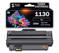 High Capacity 1130 Black Toner Cartridge Compatible with Dell 1130 1130N 1133 1135N Printer for Bank School Family, With Chip, High-Definition Printing,Black-1PCS