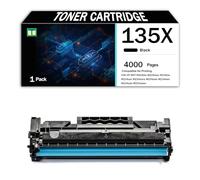 High Capacity 134A 134X 135A 135X Black Toner Cartridge Compatible with HP MFP M209dw M209dwe M234dw M234sdn M234sdne M234sdw M234dwe Printer for Bank School Family, With Chip,135X-4000Page