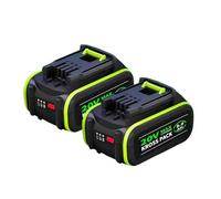 High Capacity 20V 8000mAh Replacement Battery Compatible for Worx Power Tools WA3572 WU268 WX176(B -8.0Ah 2pcs)