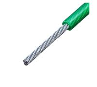 High Capacity 50M Steel Wire Rope PVC Coated Green Heavy Duty 1mm Cable Ultra Strong Load Bearing Stainless Steel Wire for Lifting and Rigging