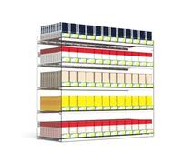 High Capacity Automatic Cigarette Display Rack for Convenience Stores, Clear Pushers Retail Showcase Holder, 91.5cm x 28.4cm x 69cm, Ideal for Organized Merchandising