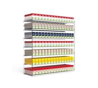 High Capacity Automatic Cigarette Display Rack for Convenience Stores - Clear Showcase Pusher Retail Holder, Size: 91.5cm x 28.4cm x 98cm, Perfect for Maximum Visibility and Easy A