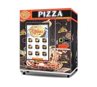 High-Capacity Automatic Pizza Vending Machine, Self-Service Fresh Pizza Dispenser for Convenience Stores Campuses Airports Touchscreen Control