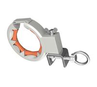 High Capacity Bridge Mount Pulley 65mm Opening Steel Clamp Smooth Spindles Roller 330 Degree Flexible Positioning Tool Adjustable Bridge Fixture Pulley