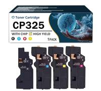 High Capacity CP325 Toner Cartridges Set, 4 Pack CT203486 CT203487 CT203488 CT203489 Replacement For Xerox ApeosPrint C325 C325dw C325df C325Z Multifunction Printer,4Color-1PACK