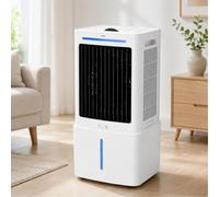 High Capacity Evaporative Air Cooler 25L Water Fan with Remote Control, 12H Timer and Automatic Oscillation, Eco-friendly Portable Cooler for Home, Living Room, Dining Restaurants
