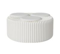 High Capacity Folding Paper Stool Portable Honeycomb Design Lightweight & Retractable White 30CM 12IN 3 Seater Couch Chair for Home & Outdoor Use