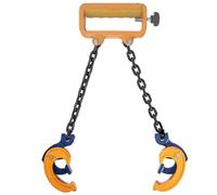 High Capacity Forklift Chain Drum Lifter with Self-Locking Sling - 1T/2T for Plastic/Metal Drums, Heavy-Duty Barrel Lifting Solution with Grab Hook