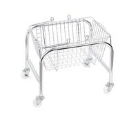 High Capacity Metal Storage Basket with Wheels - Rolling Utility for Bedroom & Kitchen, Versatile Hand Basket & Cart for Easy Transport, & Stylish Storage Solution