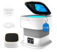 High Capacity Mini Washer, Foldable Portable Washing Machine with Soft Spin Dry - 3 Modes Deep Cleaning Half Automatic Wash for Home, Travel, Dorm