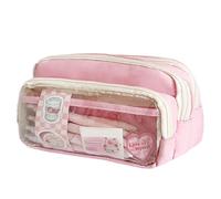 High Capacity Pencil Bag Marker Organizer Travel Cosmetics Spacious School Supplies for Women Students, Oh!