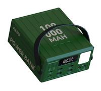 High Capacity Power Bank 100000mAh Fast Charging 22.5W PD 20W Portable USB C Battery Packs with 7 Outputs & LCD Display Battery Bank for iPhone, Samsung, iPad ,Macbook & Outdoors Camping (GREEN)