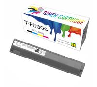 High Capacity T-FC30C TFC30C Toner Cartridges Set, 4 Pack T-F505K T-F505C T-F505M T-F505Y Replacement For Toshiba E-STUDIO 2051C 2050C 2551C 2550C Multifunction Machine Printer,Black-Small Yield