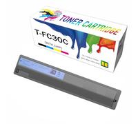 High Capacity T-FC30C TFC30C Toner Cartridges Set, 4 Pack T-F505K T-F505C T-F505M T-F505Y Replacement For Toshiba E-STUDIO 2051C 2050C 2551C 2550C Multifunction Machine Printer,Cyan-Small Yield