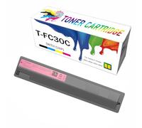 High Capacity T-FC30C TFC30C Toner Cartridges Set, 4 Pack T-F505K T-F505C T-F505M T-F505Y Replacement For Toshiba E-STUDIO 2051C 2050C 2551C 2550C Multifunction Machine Printer,Magenta-Small Yield