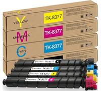 High Capacity TK-8377 TK8377 Compatible Toner Cartridges Replacement | Fits for Kyocera TASKalfa 3554ci Printer (Black TK-8377K , Cyan TK-8377C , Magenta TK-8377M , Yellow TK-8377Y , 4-Pack)
