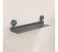 High-Capacity Vacuum Shower Caddy with Suction Cup Removable & Adjustable Minimalist Bathroom Shelf (Gray 70cm/27.6in) - Space-Saving Storage Solution