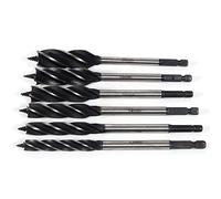 High Carbon 4-Cutter Auger Drill Bit Fast Wood Drilling Carpenter Tool with Smooth Chip Evacuation Efficiency Reamer