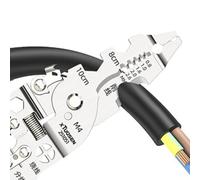 High-Carbon Home Steel Handle Application for Spring-Loaded Pro Electrician Pliers Stripping Cutting Shearing - Multi-Purpose Foldable Cable Wire Stripper Crimping