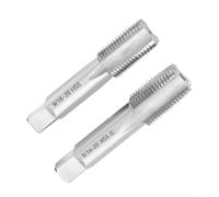 High Carbon Steel Bike Pedal Thread Tap 2 Pcs for Right and Left Thread, Designed for Crank Repairs 9/16 20 Inch (silver)