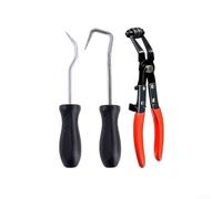High Carbon Steel Hose Pliers 3Pc Rubber Grip