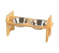 High Cat Bowl - Ergonomic Cat Feeder, Raised Pet Feeder | Raised Pet Feeding Bowls, Stainless Steel Raised Food Bowls, AL Solution