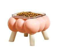 High Cat Food Bowl - High Bowl for Cats - High Legs Pet Feeder with Anti-Chin and Water Tray for Daily Home Food in Indoor Apartment on