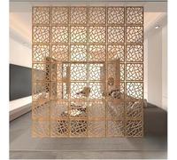 High Ceiling Suspended Room Divider Panel, Natural Hollow Wood-Plastic, Simple Hanging Design, 13 Pcs Set, Customizable 1-100 Pieces for Home Decor