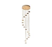 High Ceiling Villa Stair Round Entrance Hanging During Suspension Lamps IN Spiral Loft,Long s,LED Modern -Warm light 16 head