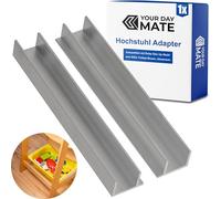 High Chair Adapter, 1 Pair, Compatible with roba Sit Up and IKEA Trofast, Aluminium strut Box Holder, Holder for Lower strut, Brackets for Flat and high Plastic crates and Wire Baskets