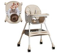 High Chair,Adjustable Dining Feeding Chair | Booster Seat with Folding Lounger Jumper Function for Feeding Eating Solution for Kitchen Beach Restaurant Outdoor Travel Camping