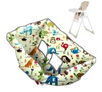 High Chair Cover - Portable Cart Protector | Foldable Child Seat Cushion, Grocery Trolley Shield With Cute Animal Pattern, Travel Dining Safety Cover For Restaurant Home Public Use
