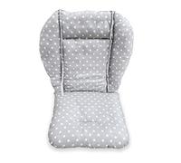 High Chair Cushion Cover, High Chair Cushion Pad/cushion High Chair /breathable High Chair Pad,soft and Comfortable, Cute and Exquisite Patterns, More Comfortable for Babies (gray Stars Pattern)