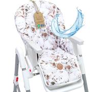 High Chair Cushion seat Reducer for Kids Baby seat pad and Cover | pad cover for Chicco Polly Peg Perego highchairs soft padded water repellent non slip durable Leaves