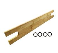 High Chair Foot Rest Bamboo Wood 20x3 Inch Adjustable Baby High Chair Footrest with Fixing Ring Sturdy & Smooth Highchair Accessories