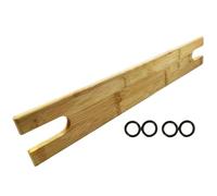High Chair Foot Rest Bamboo Wood 20x3 inch, Baby High Chair Footrest with Fixing Ring Sturdy & Smooth Highchair Accessories