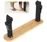 High Chair Foot Rest,Non-Slip Bamboo Highchair Footrest Baby with Dual-Sided Adjustable Straps,Compatibility Most Fast Table/High Chairs for Daily Home Use,Family Visits,Travel Meals(Log color,1)