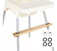 High Chair Footrest, Non-Slip Natural Bamboo Wooden Footrest Compatible with High Chairs, Adjustable HighChair Foot Rest for Baby HighChair Accessories (Right Angle)