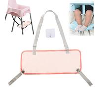 High Chair Footrest, Portable Non-Slip Adjustable Premium Polyester Fiber Foot Rest, Knitted Footrest Compatible with Baby High Chair, Accessories fit Most High Chairs (Red)