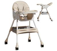 High Chair for Baby, Foldable Adjustable Child Highchair, Jumper Seat Booster Bouncer Lounger Folding Design for Outdoor Toddler Travel Sitting Beach Kitchen Feeding Camping Baby Restaurant