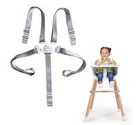 High Chair Harness, Baby Safety Harness, Safety Strap for Highchair, 5-Point Harness for Stroller, Safety Harness for Stroller, Baby Safety Belt, Stroller Safety Belt, Grey