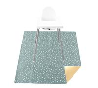 High Chair Mat, Large Anti-Slip Waterproof Play Mat for Crawling Toddlers, Portable Washable Spill Protector for Arts Crafts and Early Education, 43.3 Inches