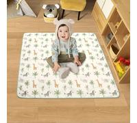 High Chair Splash Floor Mat, 43.3Inch Waterproof, Wipeable, Non-Slip Kids Messy Mat for Under Highchair Reusable Soft Baby for Weaning/Feeding/Playtime/Art/Activity(white,110 * 110cm)