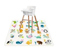 High Chair Splash Floor Mat, 51″Waterproof Washable Anti Slip Splash Mat with No