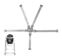 High Chair Strap for Graco, Polyester and Plastic Adjustable Highchair Strap Baby Seat High Chair Kids Stroller Accessories 5 Point Safety Harness Traps Belt Replacement (Grey)