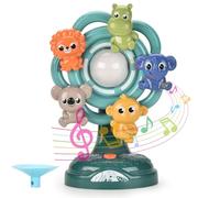 High Chair Toys - Educational Activity Toy, Suction Cup Playset, Animal Spinner Tray with Lights, Teething Tray | For Development Learning Motor Skills Early Education Interactive Play And Sensor