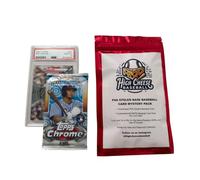 High Cheese Baseball Cards PSA Graded Stolen Base Mystery Pack, 1 PSA Graded Card, 1 Unopened Modern Pack, Rookies and Hall of Famers