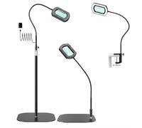 High Clearness Square LED Touch Enlarger with Touch Sensitive Brightness Ideal for Jewelry Inspection and Crafting Square Glass Led Magnifier Illuminated Magnifier Handheld Magnifier Small