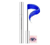 High-Colour Vivid Blue Waterproof Mascara For Instant Eye-Catching Effect - Precision Slim Brush For Lengthening & Defining, Smudge-Proof Formula For Voluminous Curly Lashes
